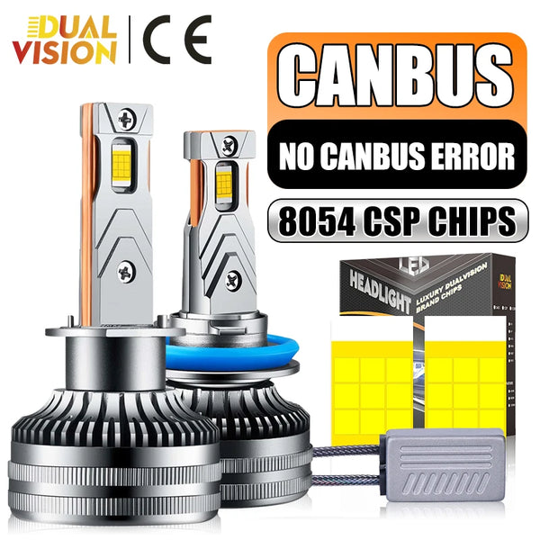 2PCS K5C H7 H4 H3 LED 1000W 6500K Car Lights Canbus H11 H8 H1 HB3 9005 HB4 9006 9012 HIR2 H9 8054 CSP Chips Auto Lamp Fog Light