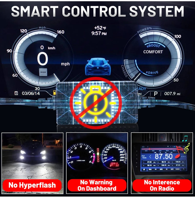 2PCS K5C H7 H4 H3 LED 1000W 6500K Car Lights Canbus H11 H8 H1 HB3 9005 HB4 9006 9012 HIR2 H9 8054 CSP Chips Auto Lamp Fog Light