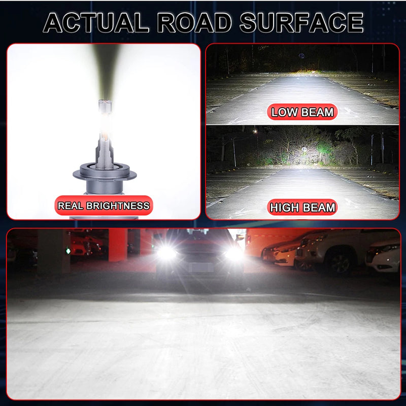 2PCS K5C H7 H4 H3 LED 1000W 6500K Car Lights Canbus H11 H8 H1 HB3 9005 HB4 9006 9012 HIR2 H9 8054 CSP Chips Auto Lamp Fog Light