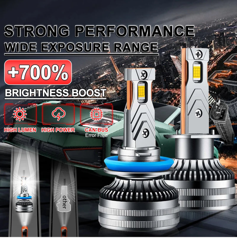 2PCS K5C H7 H4 H3 LED 1000W 6500K Car Lights Canbus H11 H8 H1 HB3 9005 HB4 9006 9012 HIR2 H9 8054 CSP Chips Auto Lamp Fog Light