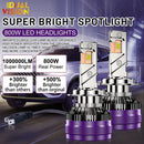 H7 H3 H4 LED Headlight 1000W 800000LM H11 H8 H1 24PCS 8054 CSP HB3 9005 HB4 9006 9012 HIR2 H9 Mini Auto Diode Fog Lamp Plug&Play