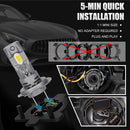 2Pcs Mini LED Headlight H7 Turbo LED Bulb 90W Wireless For Car Headlamp With Fan H7 LED Lamp 25000LM Super Bright 6500K CARLitek