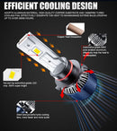 Bullvision H7 H4 H11 LED Canbus K5C H1 H8 H9 130W 60000LM Auto Lamp HB3 HB4 9005 9006 9012 6000K Copper Tube Led Headlight Bulbs