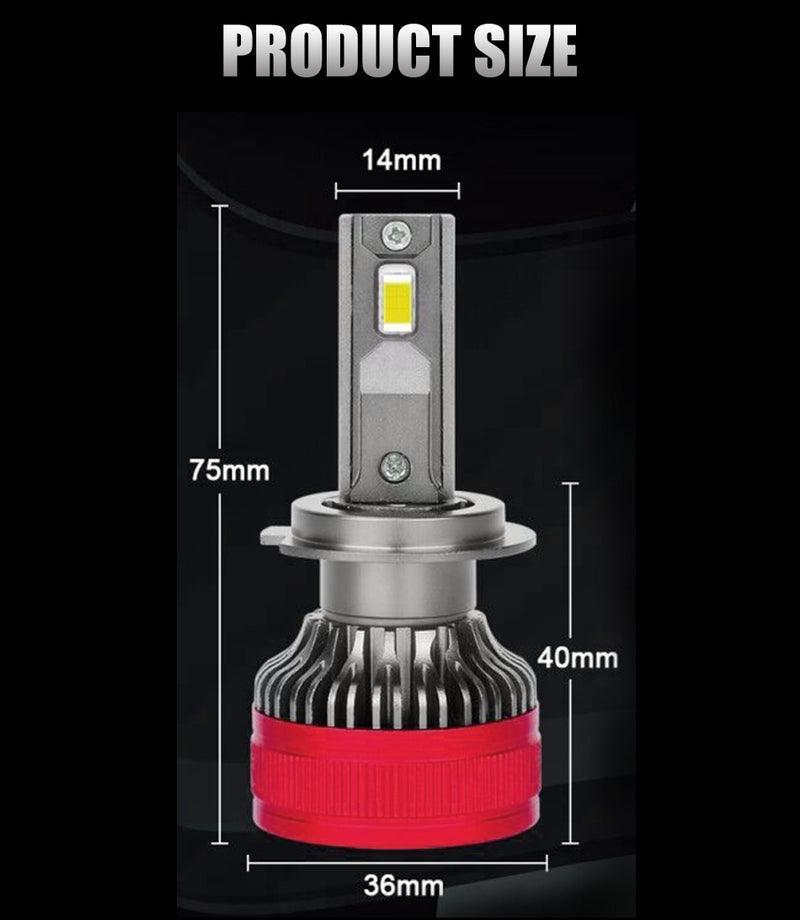 Bullvision H7 LED F5 F5C 50000LM LED H4 160W Car Headlamp H11 H1 H8 H9 9012 HIR2 9005 9006 HB3 HB4 PTF Low Beam Spotlight Canbus