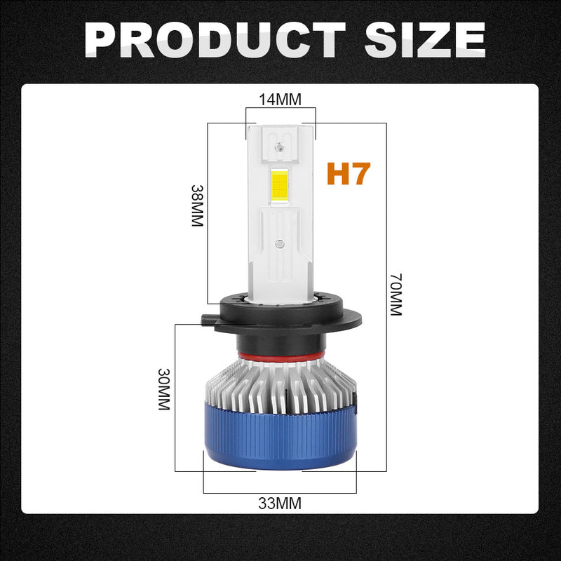 Bullvision H7 H4 H11 LED Canbus K5C H1 H8 H9 130W 60000LM Auto Lamp HB3 HB4 9005 9006 9012 6000K Copper Tube Led Headlight Bulbs