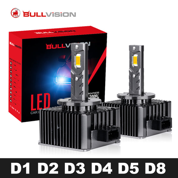 D1S D3S LED Headlight 20000LM HID D2S D4S D5S D8S D1R D2R D3R D4R Canbus No Error 35W 55W 6000K 4300K CSP Chips Plug and Play