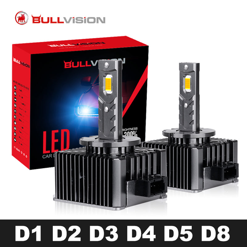 D1S D3S LED Headlight 20000LM HID D2S D4S D5S D8S D1R D2R D3R D4R Canbus No Error 35W 55W 6000K 4300K CSP Chips Plug and Play