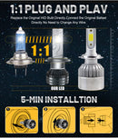 50000LM LED H7 H4 H11 Headlight 320W High Power H1 H8 H9 HB4 HB3 9005 9006 9012 HIR2 Turbo Lamp 6000K White Car Light For Lenses