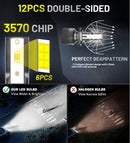 H4 H7 H11 LED Headlights 30000LM 3570 CSP Chips H1 H8 H9 9012 HIR2 9005 9006 HB3 HB4 150W 4300K 6000K 8000K PTF STG Mini Diode