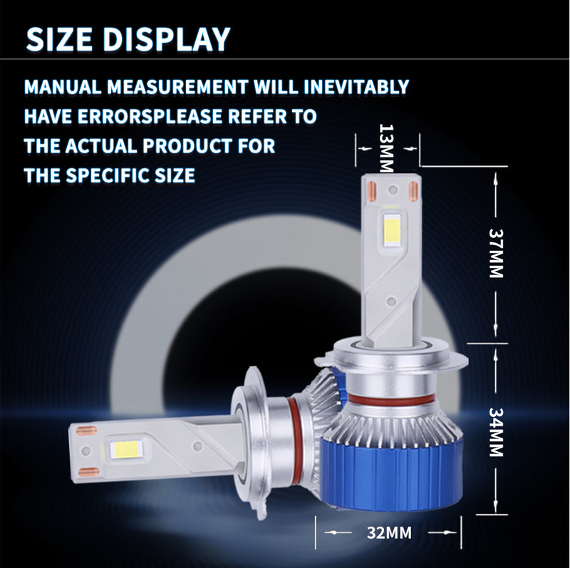 H4 LED H7 Light 50000LM H11 H1 H8 H9 HB4 HB3 9005 9006 9012 HIR2 150W 6000K Car Headlight Fog Lights High Bright 3860 CSP Chips