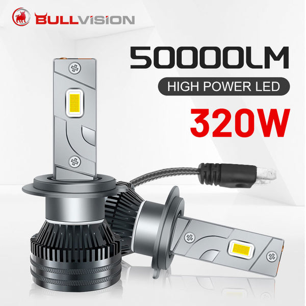 50000LM LED H7 H4 H11 Headlight 320W High Power H1 H8 H9 HB4 HB3 9005 9006 9012 HIR2 Turbo Lamp 6000K White Car Light For Lenses