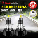 BULLVISION H4 LED Headlights 30000LM 360 Degree CSP LED 6000K 8000K H1 H7 H11 9012 HIR2 HB3 HB4 H8 H9 9005 9006 Auto Headlamp
