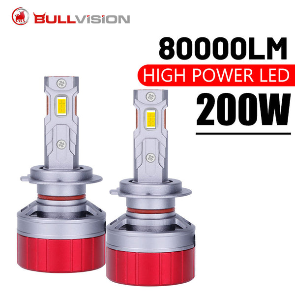 H7 6000K LED Lamp H4 H11 Double Copper Tube Led Headlights For Car 80000LM 200W H8 H9 H9 H1 HB3 HB4 9005 9006 9012 Led