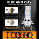 H7 LED 120W Headlight 30000LM 3580 CSP Chips High Bright Car Lights H7 Adapter L02 L05 L06 Universal High Low Beam 12V 24V Truck