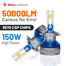 Bullvision H11 LED K4C K4S 50000LM LED H7 Car Headlight H11 H1 H8 H9 9012 HIR2 9005 9006 HB3 HB4 150W 6000K White PTF Low Beam