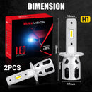 H1 LED Headlights 20000LM 8PCS 3860 CSP Chips Cut-off STG Auto Fog Lights High Bright Mini Diode 1:1 Size Plug and Play 12V 24V