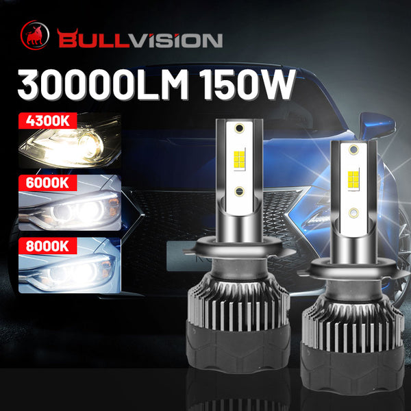 H4 H7 H11 LED Headlights 30000LM 3570 CSP Chips H1 H8 H9 9012 HIR2 9005 9006 HB3 HB4 150W 4300K 6000K 8000K PTF STG Mini Diode