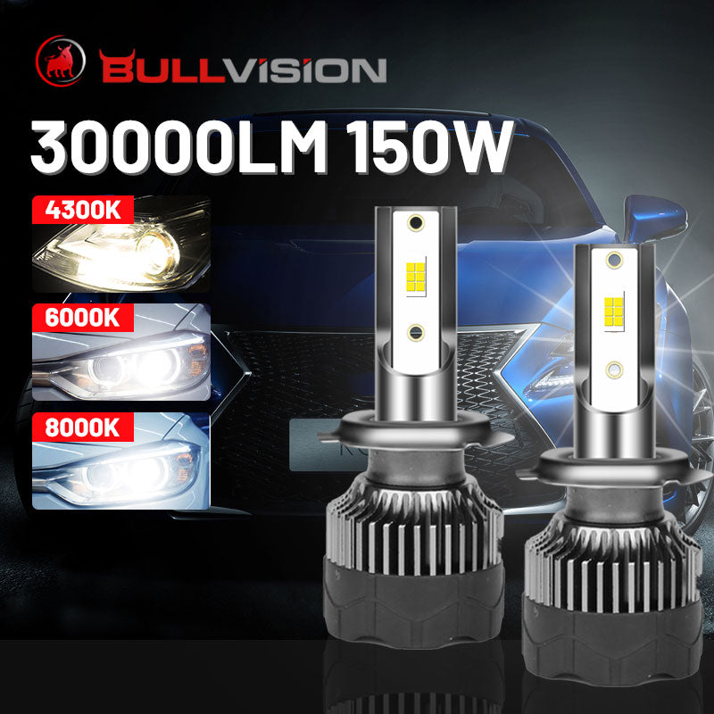 H4 H7 H11 LED Headlights 30000LM 3570 CSP Chips H1 H8 H9 9012 HIR2 9005 9006 HB3 HB4 150W 4300K 6000K 8000K PTF STG Mini Diode