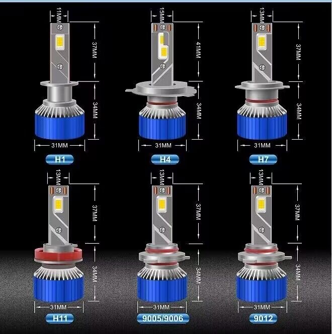 H4 LED H7 Light 50000LM H11 H1 H8 H9 HB4 HB3 9005 9006 9012 HIR2 150W 6000K Car Headlight Fog Lights High Bright 3860 CSP Chips
