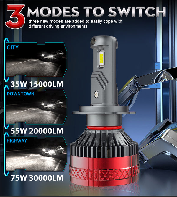 H7 LED Canbus 2023 Newest Changable Headlights H11 9012 HIR2 H8 H9 9005 9006 HB3 HB4 6000K 3 Modes K5C K6C PLUS LED