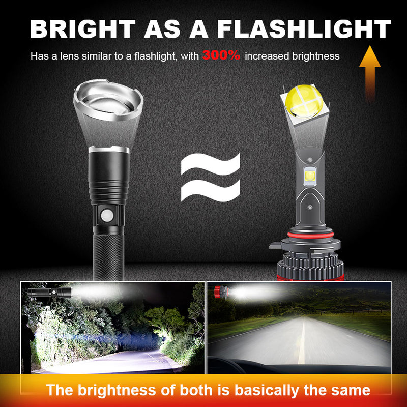 H7 LED Headlights 30000LM K5C LED H1 H4 H11 9012 HIR2 H8 H9 9005 9006 HB3 HB4 120W 6000K XPH50 3.0 Chips LED Driver Low Beam 12V