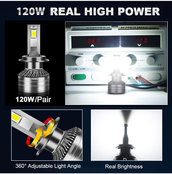 LED H7 H11 Led Headlight Canbus 6000K 180W 50000LM Ultra Bright H4 Led Lights for Car H1 9005 9006 HB4 HB3 9012 Auto Headlamp