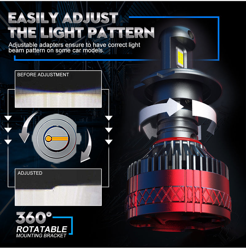 H7 LED Canbus 2023 Newest Changable Headlights H11 9012 HIR2 H8 H9 9005 9006 HB3 HB4 6000K 3 Modes K5C K6C PLUS LED