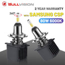 360 4 Sides H7 H1 H4 Headlight Bulbs With Samsung CSP 80W H8 H9 H11 Fog Light 9006 HB4 9005 HB3 Car Lamps Auto Tuning Turbo No Dark Spot For Projector Lenses