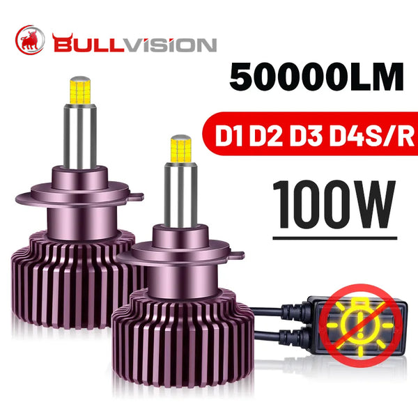 H1 H7 H4 LED Bulbs D2S HID Retrofit Kits D4S Led Lamp H8 H9 HB3 9005 HB4 9006 9012 HIR2 Fog Light 360 For Projector Lens