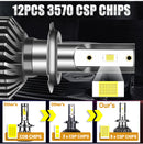 H4 LED Headlight 20000LM CSP LED H7 H1 H11 H8 H9 9005 9006 HB3 HB4 120W 4300K 6000K 8000K White/Yellow/Blue Light PTF Ice Bulb Turbo Fog Light 12V Turbo