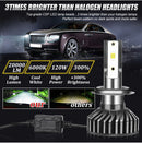 H4 LED Headlight 20000LM CSP LED H7 H1 H11 H8 H9 9005 9006 HB3 HB4 120W 4300K 6000K 8000K White/Yellow/Blue Light PTF Ice Bulb Turbo Fog Light 12V Turbo