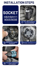 H8 LED Headlamp 20000LM 4300K 6500K 8000K CSP Chip H4 H11 H7 H1 9005 9006 HB3 HB4 Ice Bulb STG Low Beam 120W High Power For Lens