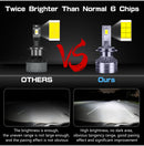 H7 LED Headlights 50000LM H4 H7 H1 H11 9012 HIR2 9005 9006 HB3 HB4 180W 6000K 3570 CSP Chips High Low Beam Canbus No Error Turbo