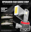 Bullvision H11 LED Headlights 60000LM LED H7 H4 HB3 9005 H8 H9 9012 HIR2 HB4 9006 200W High Power CSP Chips Mini Size Fog Lights