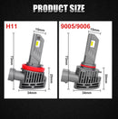 Bullvision H11 LED Headlights 60000LM LED H7 H4 HB3 9005 H8 H9 9012 HIR2 HB4 9006 200W High Power CSP Chips Mini Size Fog Lights