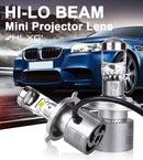 H4 LED Mini Lens H7 Mini Lens Bi-LED Projector H11/H8/H9 9005 HB3 9006 HB4 Car Headlights Turbo LED Bulbs