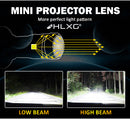 H4 LED Mini Lens H7 Mini Lens Bi-LED Projector H11/H8/H9 9005 HB3 9006 HB4 Car Headlights Turbo LED Bulbs