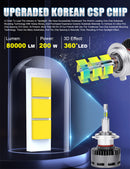 H7 LED 360 80000LM H4 Car Headlight Canbus 200W LED H11 H1 H8 H9 9005 HB3 9006 HB4 9012 HIR2 6000K Turbo Lamp For Projector Lens