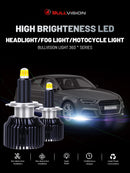 H7 LED Headlight 25000LM 6000K 360 Degree 48pcs CSP Chip LED 9012 HIR2 H1 H11 H8 H9 9005 9006 HB3 HB4 100W STG Low Beam For Lens