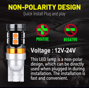 T10 W5W LED Signal Lamps 3030 12 SMD Chips White Yellow Color 168 194 Interior Reading Light Day Running Light Tail Bulb 12V 24V