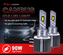 H15 LED Car Headlight Bulbs 20000LM 6000K White 3570 CSP Chips Canbus No Error H15 LED Auto Head Lamps High Bright 90W 12V 24V