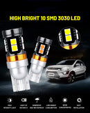 T10 W5W LED Signal Lamps 3030 12 SMD Chips White Yellow Color 168 194 Interior Reading Light Day Running Light Tail Bulb 12V 24V