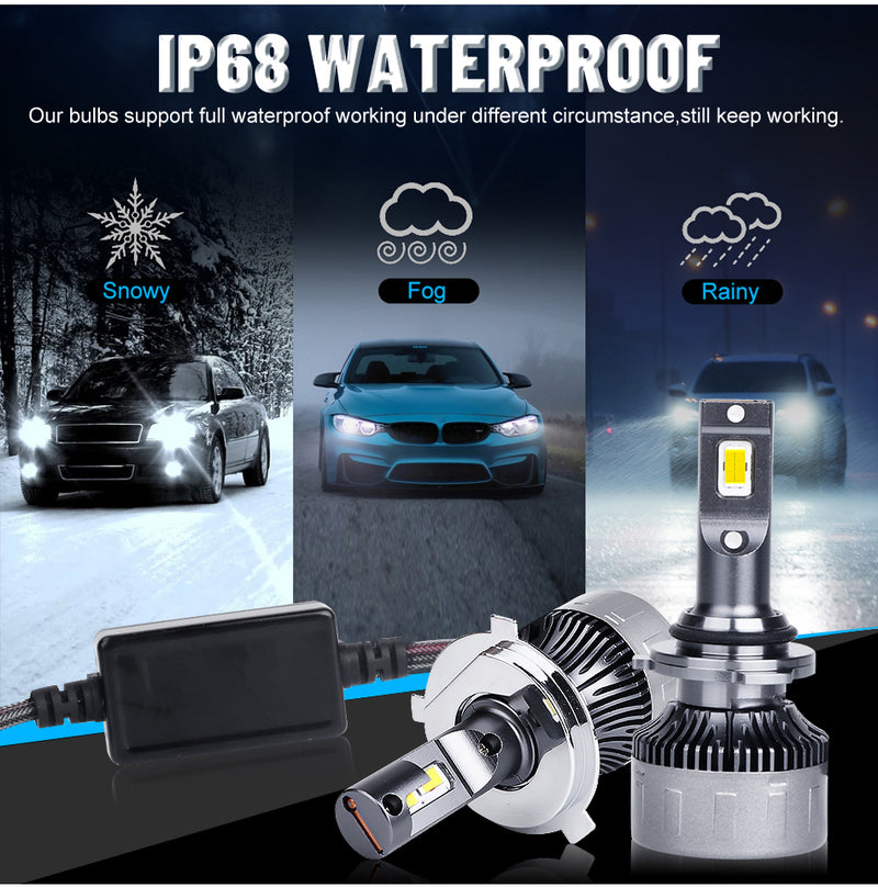 Bullvision K5C 4300K 120W H7 H4 Led CANBUS Headlight Bulb For Car H11 HB3 9005 HB4 9006 9012 Hir2 Led 6000K 60000LM Car LED Lamp