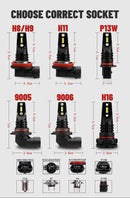 PSX24W Car Signal Lights White Color CSP Chip H4 H16JP EU 1157 T20 T25 7443 1156 H16 9012 BAU15S H11 H8 1156 H10 PY20D 9145 W21W