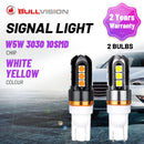 T10 W5W LED Signal Lamps 3030 12 SMD Chips White Yellow Color 168 194 Interior Reading Light Day Running Light Tail Bulb 12V 24V