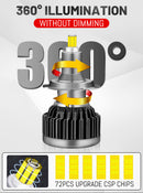 H1 H7 Led Bulbs 360 Mini H8 H11 Led Fog Lights For Projector Lenses 20000LM HB3 9005 HB4 9006 Car Lamps High Beam Auto 12V Turbo