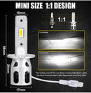H1 LED Headlights 20000LM 8PCS 3860 CSP Chips Cut-off STG Auto Fog Lights High Bright Mini Diode 1:1 Size Plug and Play 12V 24V