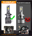 30000LM 120W H7 LED Canbus Car Headlights Bulbs H4 HB3 9005 HB4 9006 H11 LED 6000K 3570 CSP With Fan Auto Fog Lamp Plug and Play