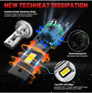 H7 LED 50000LM 150W High Power 7530 CSP Chips 1:1 Mini Size Auto Headlight High Beam Low Beam L02 L04 L05 L06 Universal Adapter