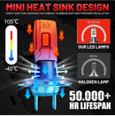 H7 LED 50000LM 150W High Power 7530 CSP Chips 1:1 Mini Size Auto Headlight High Beam Low Beam L02 L04 L05 L06 Universal Adapter